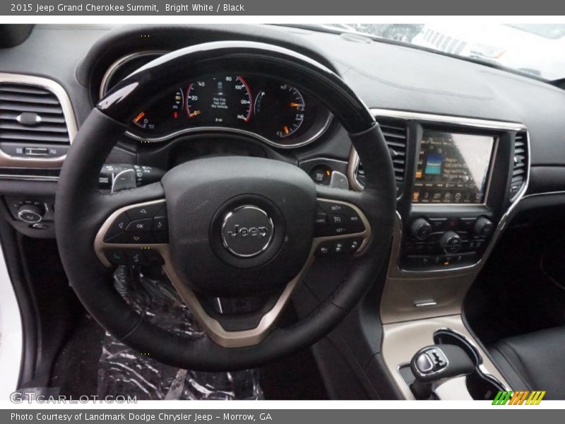 Bright White / Black 2015 Jeep Grand Cherokee Summit