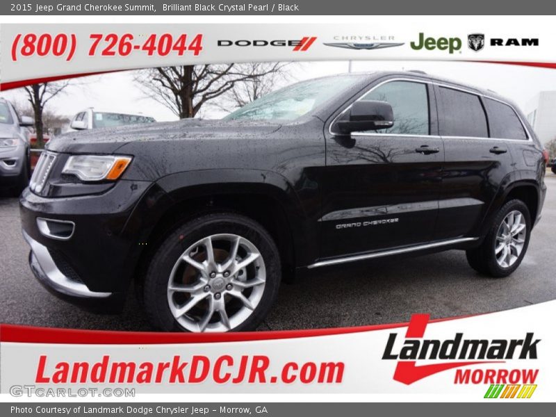 Brilliant Black Crystal Pearl / Black 2015 Jeep Grand Cherokee Summit