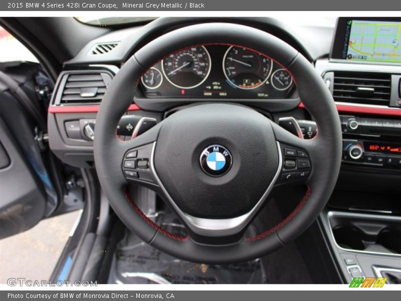 Mineral Grey Metallic / Black 2015 BMW 4 Series 428i Gran Coupe