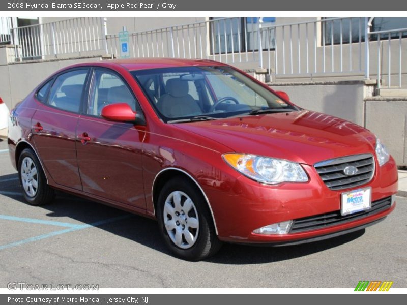 Apple Red Pearl / Gray 2008 Hyundai Elantra SE Sedan