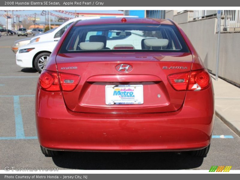 Apple Red Pearl / Gray 2008 Hyundai Elantra SE Sedan