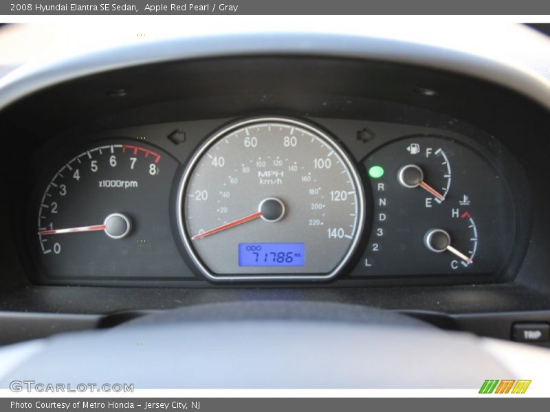 Apple Red Pearl / Gray 2008 Hyundai Elantra SE Sedan