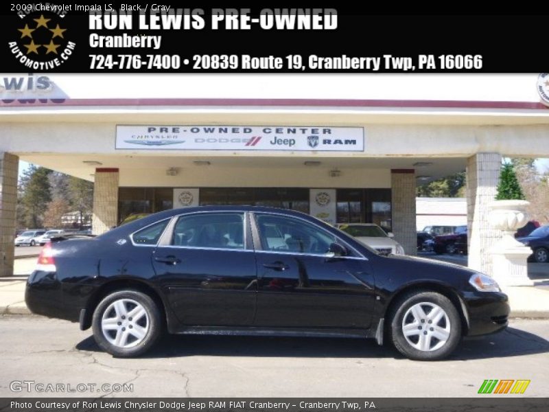 Black / Gray 2009 Chevrolet Impala LS