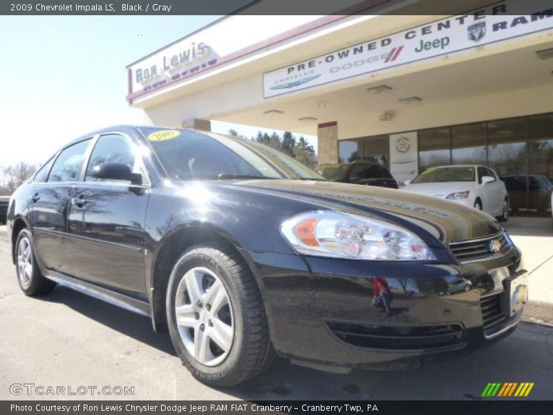 Black / Gray 2009 Chevrolet Impala LS