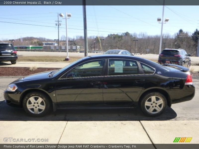 Black / Gray 2009 Chevrolet Impala LS