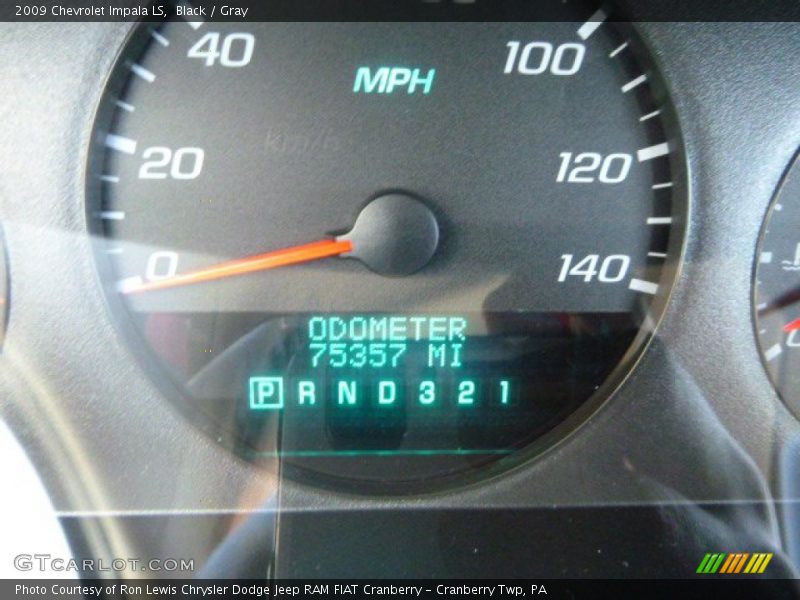 Black / Gray 2009 Chevrolet Impala LS