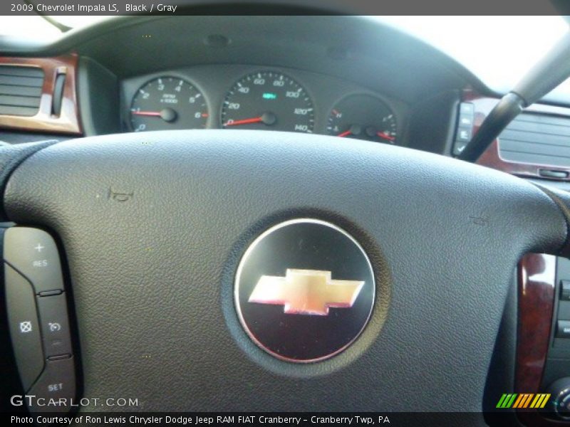 Black / Gray 2009 Chevrolet Impala LS