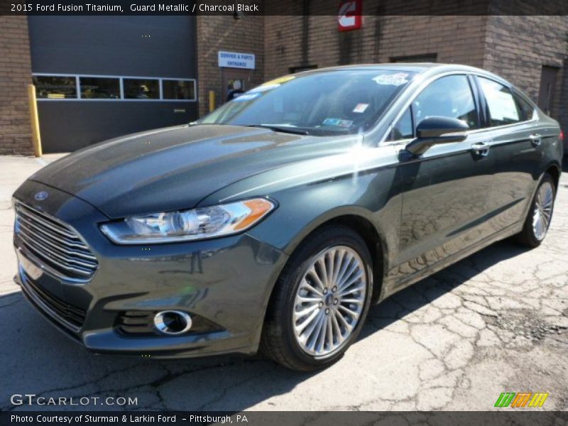Guard Metallic / Charcoal Black 2015 Ford Fusion Titanium