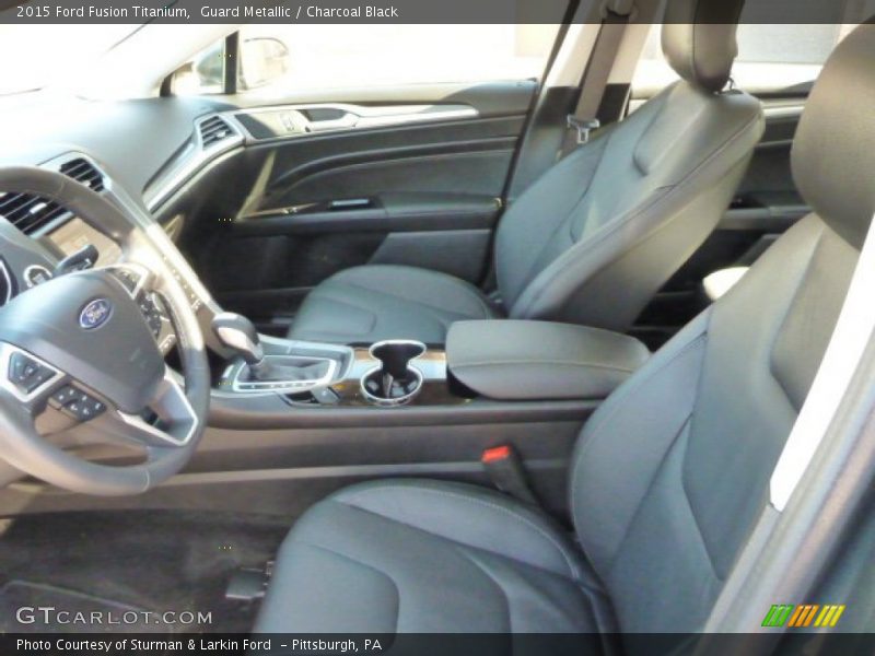 Guard Metallic / Charcoal Black 2015 Ford Fusion Titanium