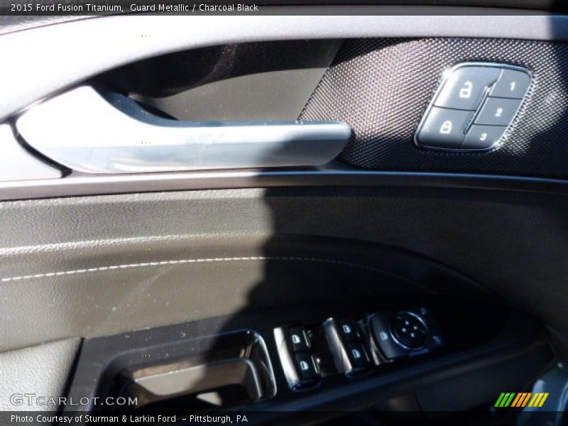 Guard Metallic / Charcoal Black 2015 Ford Fusion Titanium