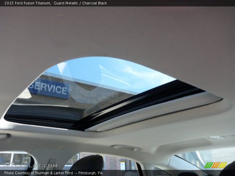 Guard Metallic / Charcoal Black 2015 Ford Fusion Titanium