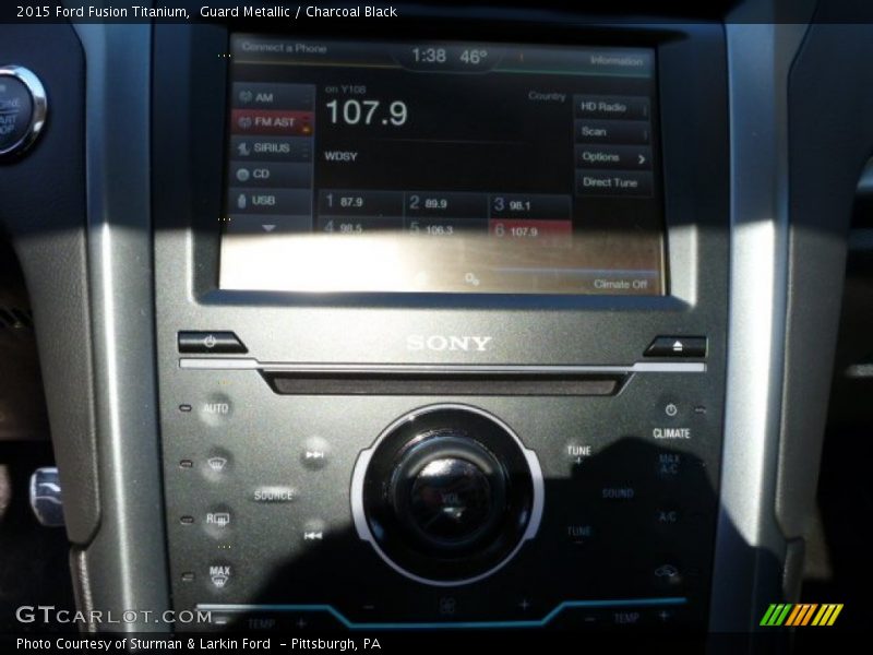 Guard Metallic / Charcoal Black 2015 Ford Fusion Titanium