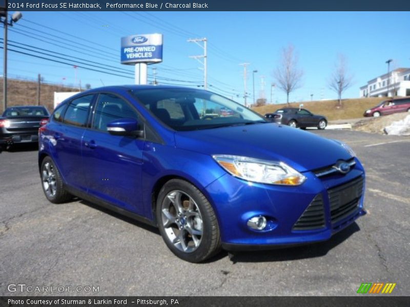 Performance Blue / Charcoal Black 2014 Ford Focus SE Hatchback