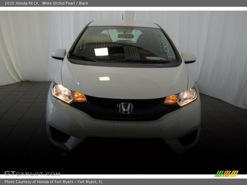 White Orchid Pearl / Black 2015 Honda Fit LX