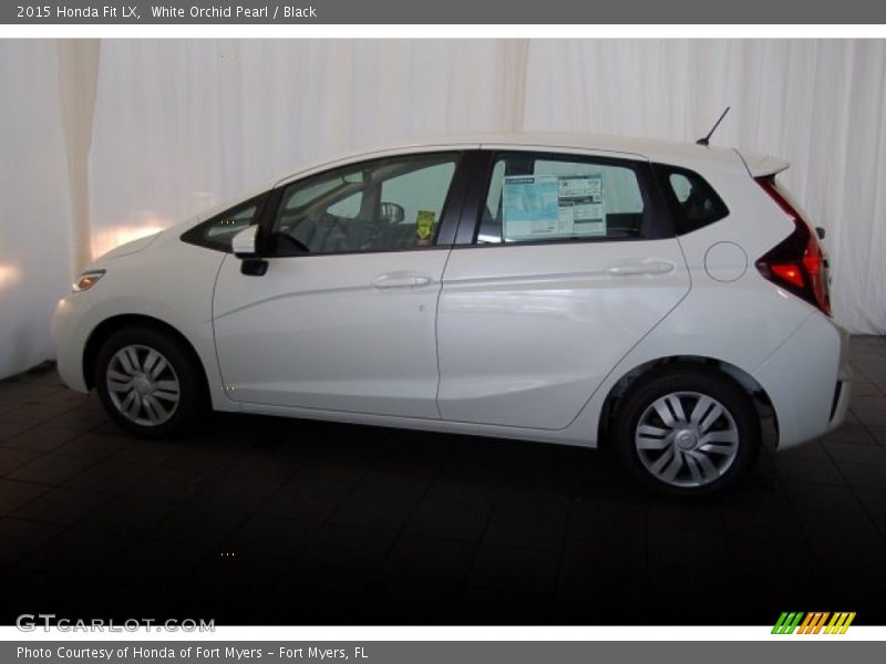 White Orchid Pearl / Black 2015 Honda Fit LX