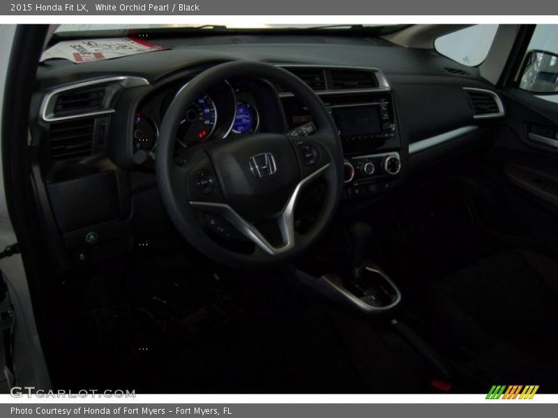 White Orchid Pearl / Black 2015 Honda Fit LX