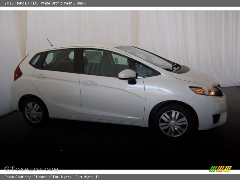 White Orchid Pearl / Black 2015 Honda Fit LX