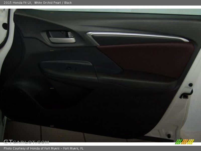 White Orchid Pearl / Black 2015 Honda Fit LX