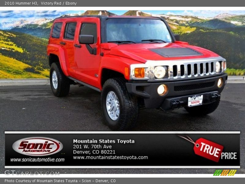 Victory Red / Ebony 2010 Hummer H3