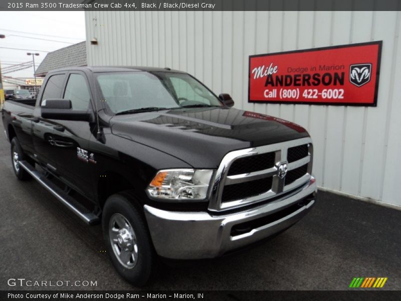 Black / Black/Diesel Gray 2015 Ram 3500 Tradesman Crew Cab 4x4
