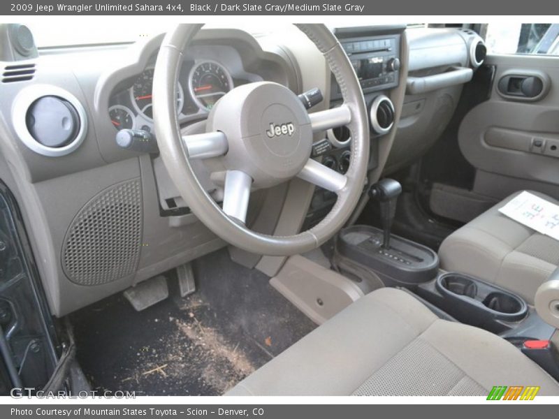 Black / Dark Slate Gray/Medium Slate Gray 2009 Jeep Wrangler Unlimited Sahara 4x4