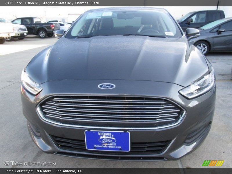 Magnetic Metallic / Charcoal Black 2015 Ford Fusion SE