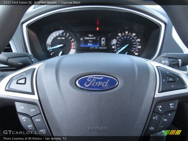 Magnetic Metallic / Charcoal Black 2015 Ford Fusion SE