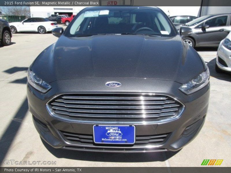 Magnetic Metallic / Charcoal Black 2015 Ford Fusion SE