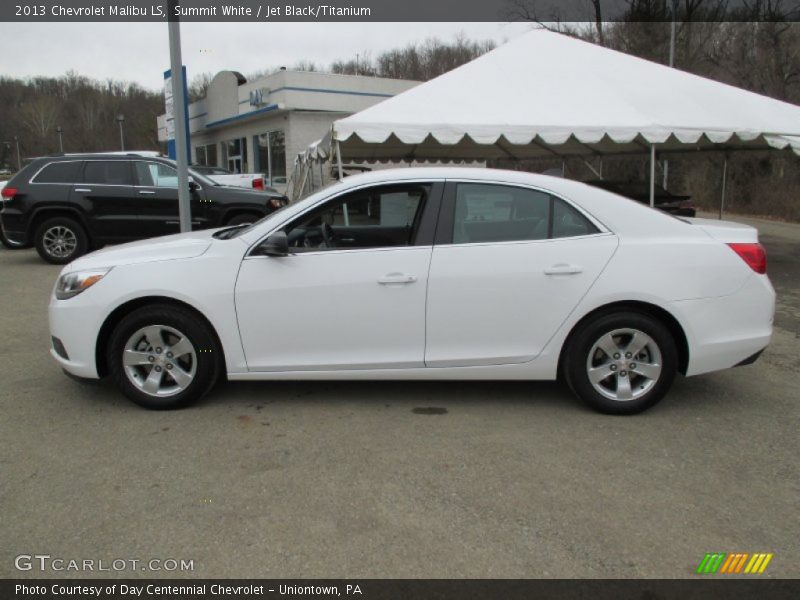 Summit White / Jet Black/Titanium 2013 Chevrolet Malibu LS