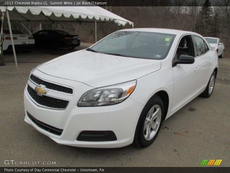 Summit White / Jet Black/Titanium 2013 Chevrolet Malibu LS