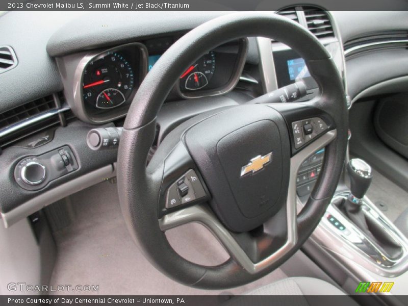 Summit White / Jet Black/Titanium 2013 Chevrolet Malibu LS