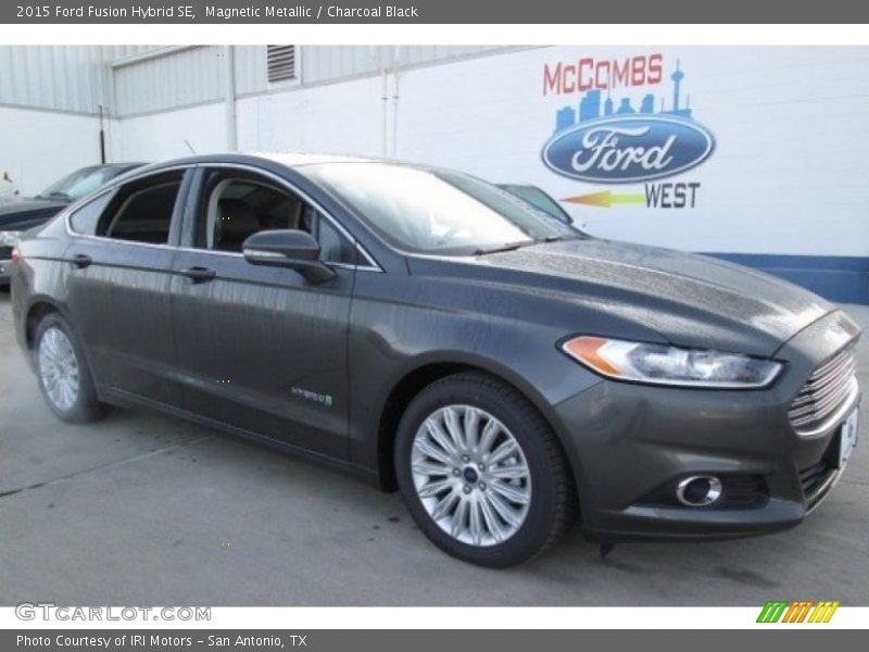 Magnetic Metallic / Charcoal Black 2015 Ford Fusion Hybrid SE