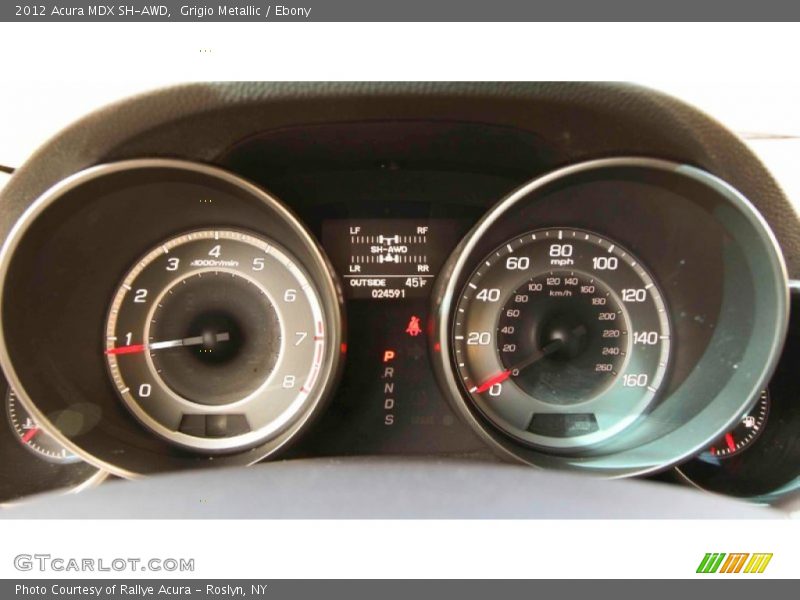Grigio Metallic / Ebony 2012 Acura MDX SH-AWD