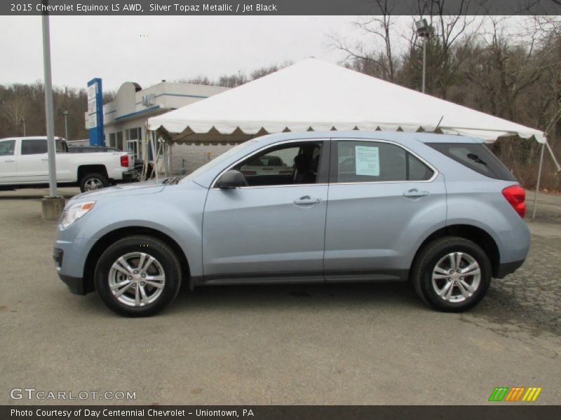 Silver Topaz Metallic / Jet Black 2015 Chevrolet Equinox LS AWD