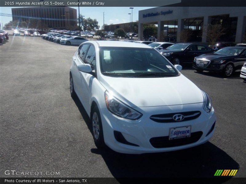 Century White / Gray 2015 Hyundai Accent GS 5-Door