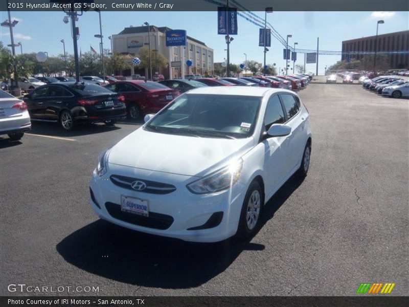 Century White / Gray 2015 Hyundai Accent GS 5-Door
