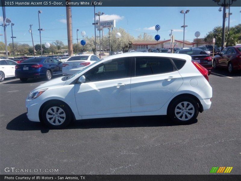 Century White / Gray 2015 Hyundai Accent GS 5-Door