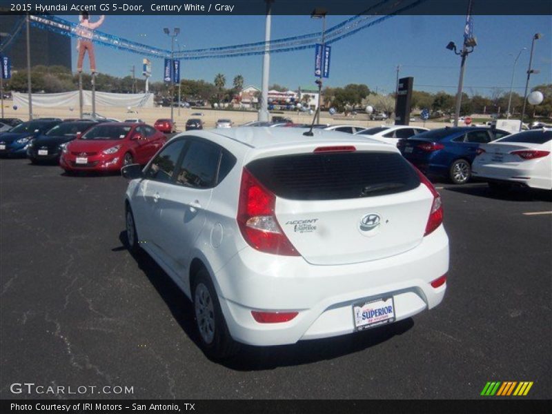 Century White / Gray 2015 Hyundai Accent GS 5-Door