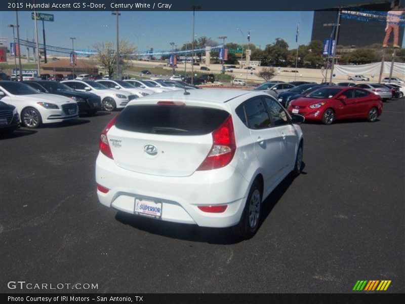 Century White / Gray 2015 Hyundai Accent GS 5-Door