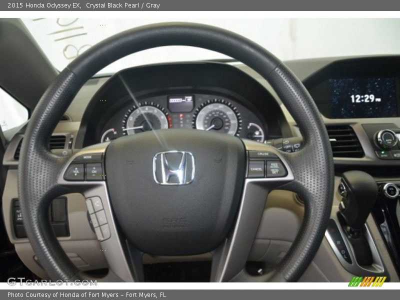 Crystal Black Pearl / Gray 2015 Honda Odyssey EX
