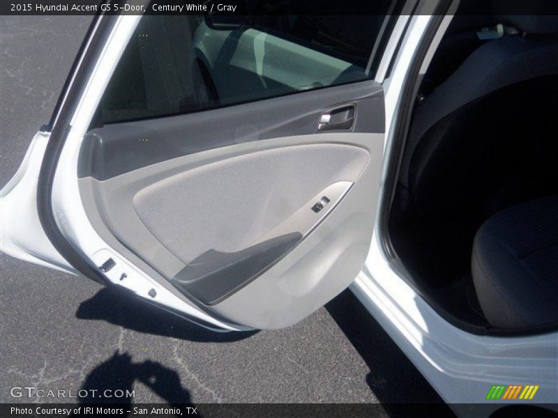 Century White / Gray 2015 Hyundai Accent GS 5-Door