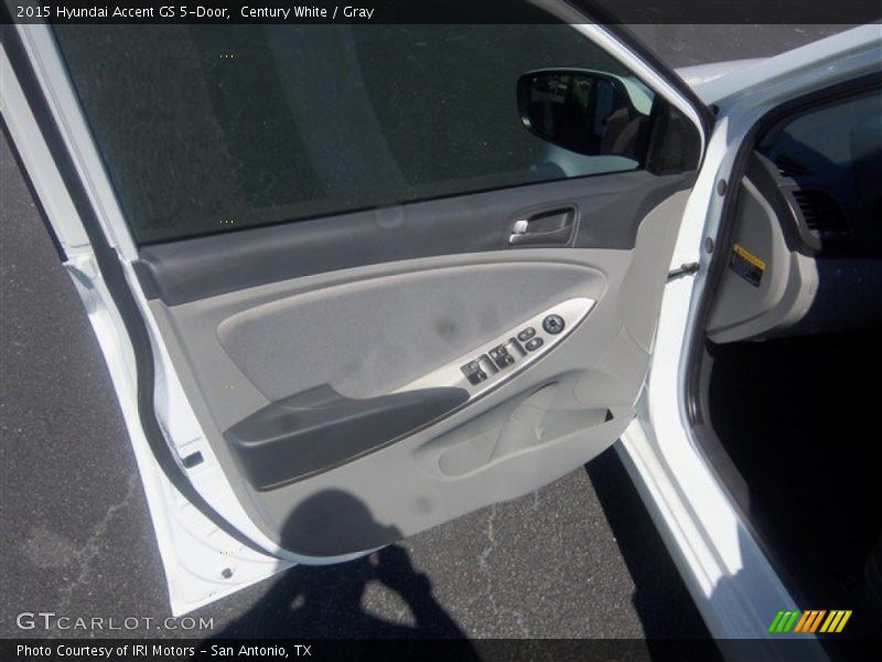 Century White / Gray 2015 Hyundai Accent GS 5-Door