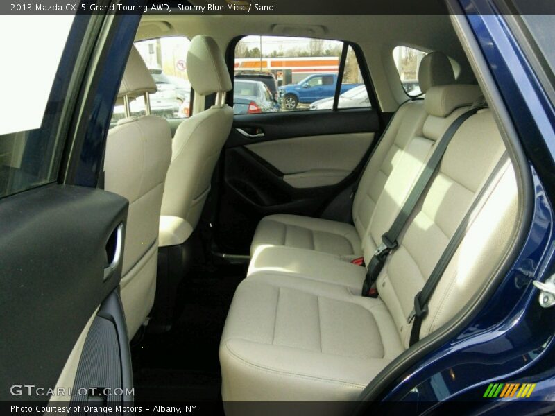 Stormy Blue Mica / Sand 2013 Mazda CX-5 Grand Touring AWD