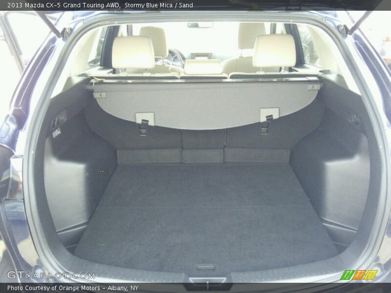 Stormy Blue Mica / Sand 2013 Mazda CX-5 Grand Touring AWD