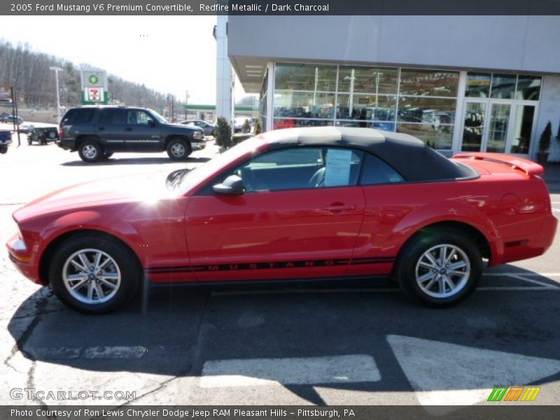 Redfire Metallic / Dark Charcoal 2005 Ford Mustang V6 Premium Convertible