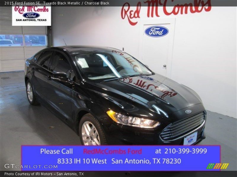 Tuxedo Black Metallic / Charcoal Black 2015 Ford Fusion SE
