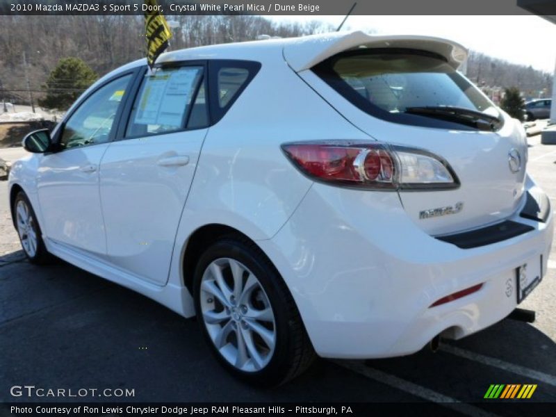 Crystal White Pearl Mica / Dune Beige 2010 Mazda MAZDA3 s Sport 5 Door