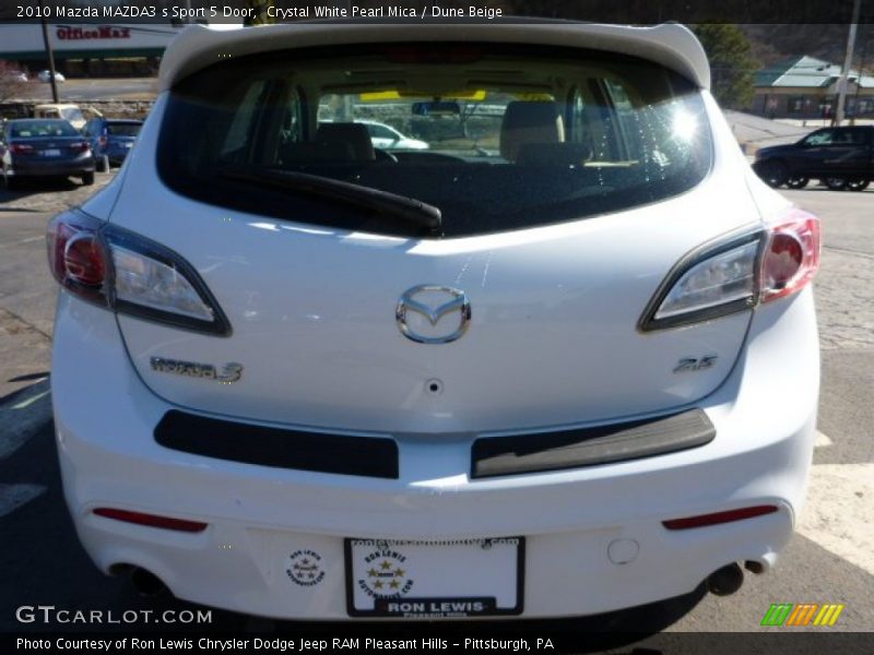 Crystal White Pearl Mica / Dune Beige 2010 Mazda MAZDA3 s Sport 5 Door