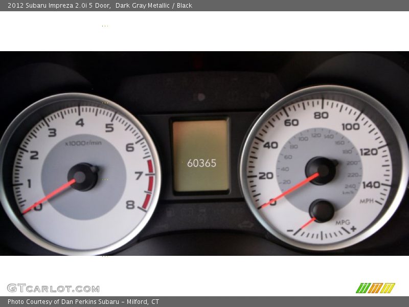 Dark Gray Metallic / Black 2012 Subaru Impreza 2.0i 5 Door
