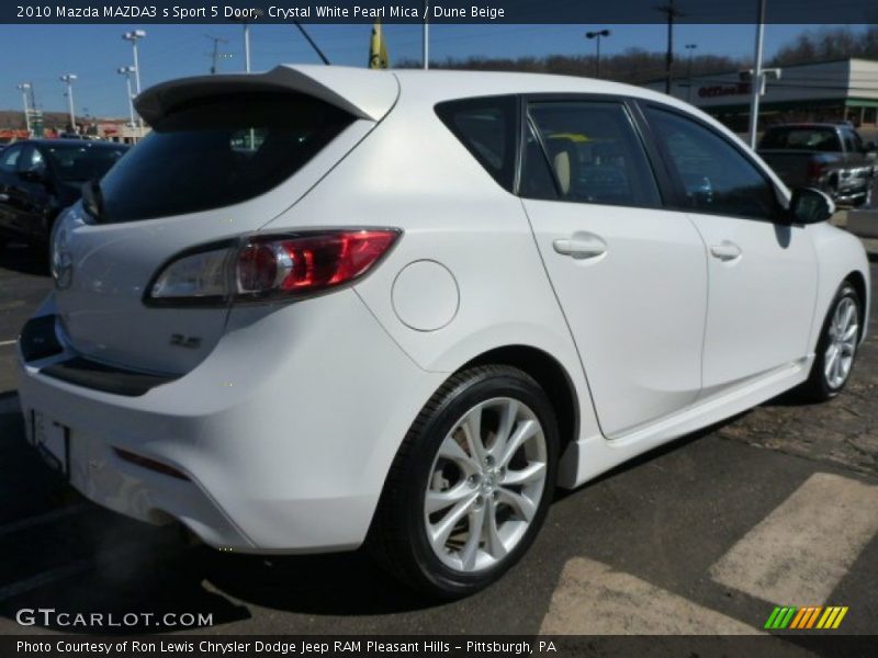 Crystal White Pearl Mica / Dune Beige 2010 Mazda MAZDA3 s Sport 5 Door